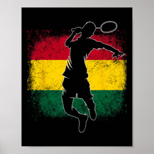 Póster Bandera ghanesa del jugador de bádminton Ghana