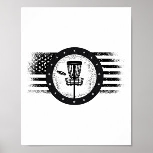 Póster Bandera Grunge Del Deporte De Golf De Guay Disk Us