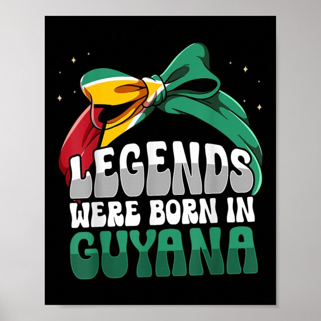 Póster Bandera guyanesa divertida Guyana (Frente)