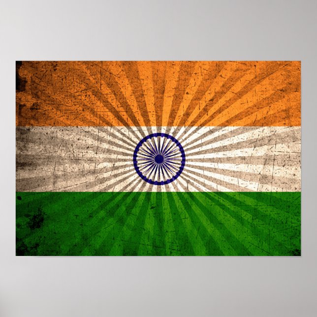 Póster Bandera india grunge de Guay (Frente)