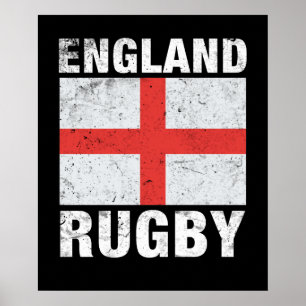 Póster Bandera inglesa del rugby de Inglaterra
