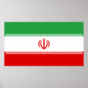 Póster Bandera iraní (Irán) (persa)