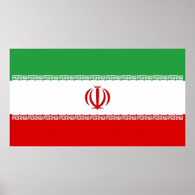 Póster Bandera iraní (Irán) (persa) (Frente)
