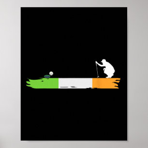 Póster Bandera irlandesa del golf irlandés