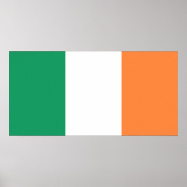 Póster Bandera irlandesa (República de Irlanda) (ROI) (Ei (Frente)