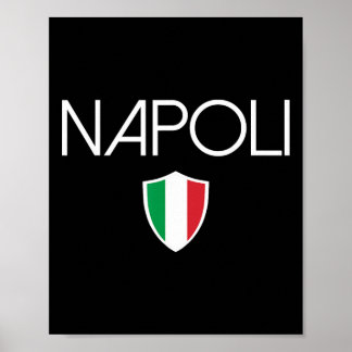 Póster Bandera italiana de Nápoles Napoli Italia Fútbol R