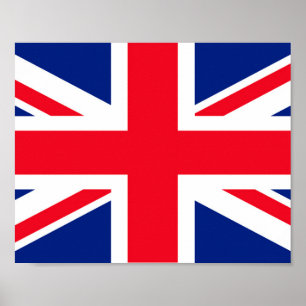 Póster Bandera Jack Union del Reino Unido