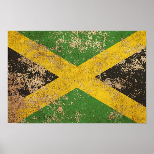 Póster Bandera jamaiquina de edad avanzada (Frente)
