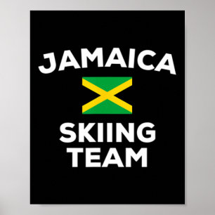 Póster Bandera jamaiquina del equipo de esquí de Jamaica