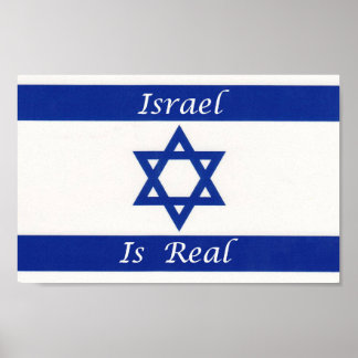 Póster Bandera judía - Israel es real - Estrella israelí