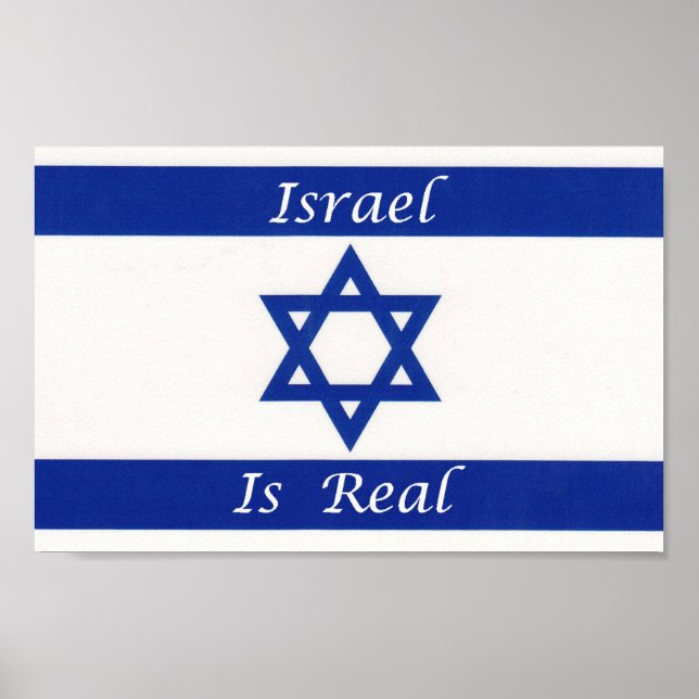 Póster Bandera judía - Israel es real - Estrella israelí  (Frente)