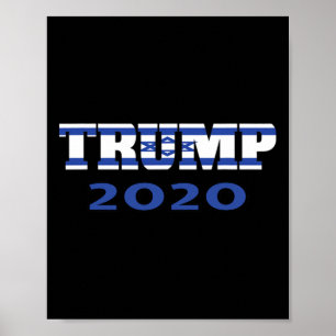 Póster Bandera judío americano judío para partidario de T