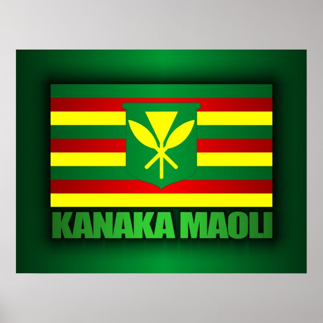 Póster Bandera Kanaka Maoli (Frente)