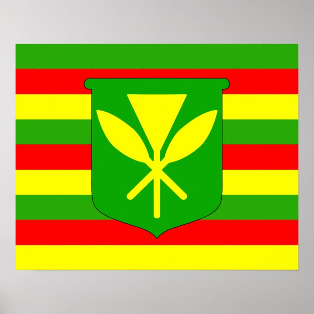 Póster Bandera Kanaka Maoli (Frente)