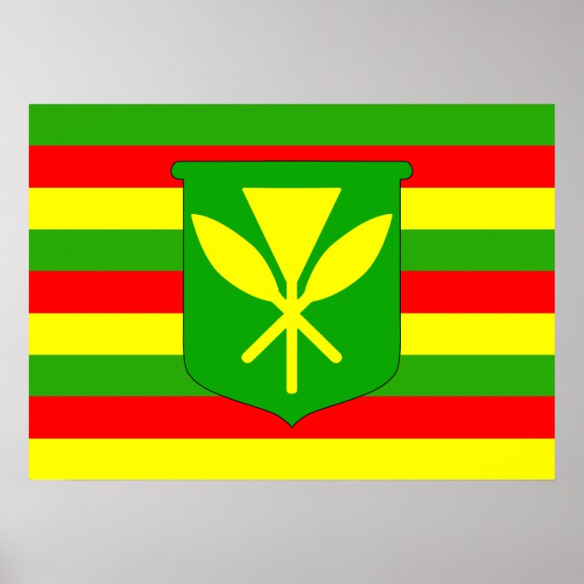 Póster Bandera Kanaka Maoli (Frente)