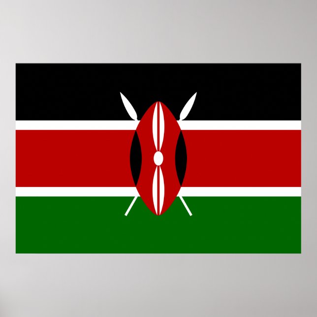 Póster Bandera keniana (Kenya) (Frente)