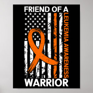 Póster Bandera Leucemia Sensibilización Mes Estadounidens