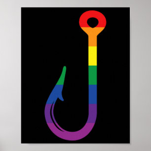 Póster Bandera Lgbt Anzuelo de Pesca Anzuelo Gay Orgullo