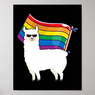 Póster Bandera Lgbt Camiseta Llama Lesbiana Gay Resistien