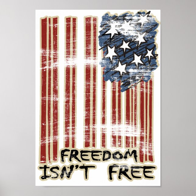 Póster Bandera libre de libertad (Frente)