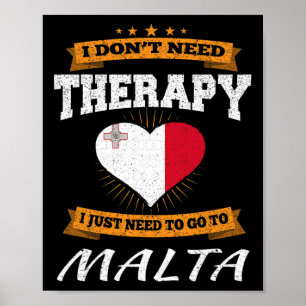 Póster Bandera maltesa I Regalo divertido de vacaciones e
