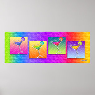 Poster, bandera - Margaritas del arte pop