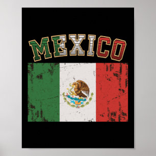 Póster Bandera mexicana Hombres Mujeres Adolescentes Guay