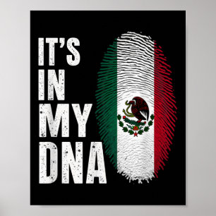 Póster Bandera Mexicana México está en mi Adn