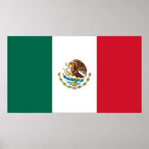 Póster Bandera Mundial de México