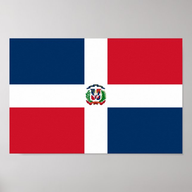 Póster Bandera Mundial de República Dominicana (Frente)