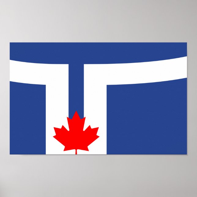 Póster Bandera municipal de Toronto (Canadá) (Frente)