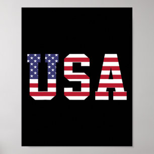 Póster Bandera Nacional Americana De EE. UU. 4 De Julio P