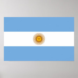 Póster Bandera Nacional de Argentina