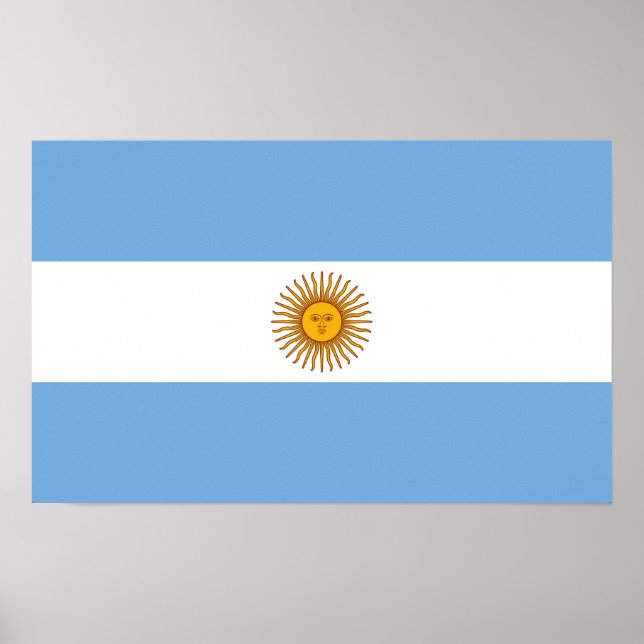 Póster Bandera Nacional de Argentina (Frente)