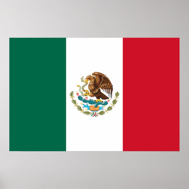 Póster Bandera nacional de Bandera de México Mexicanos (Frente)