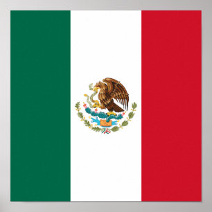 Póster Bandera nacional de Bandera de México Mexicanos