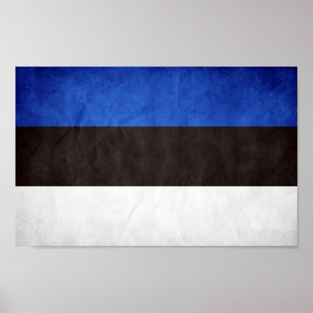 Póster Bandera nacional de Estonia (Frente)