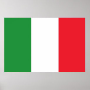 Póster Bandera nacional de Italia