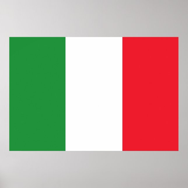 Póster Bandera nacional de Italia (Frente)