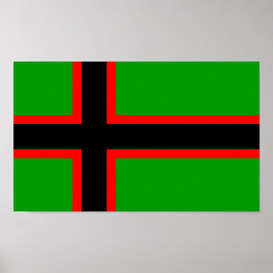 Póster Bandera nacional de Karelia