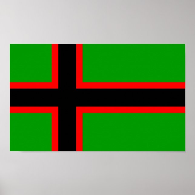 Póster Bandera nacional de Karelia (Frente)