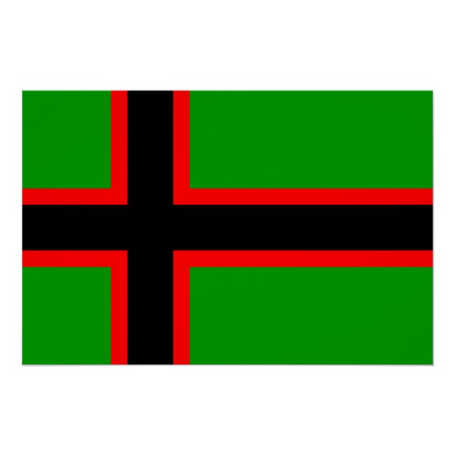 Póster Bandera nacional de Karelia (Anverso)