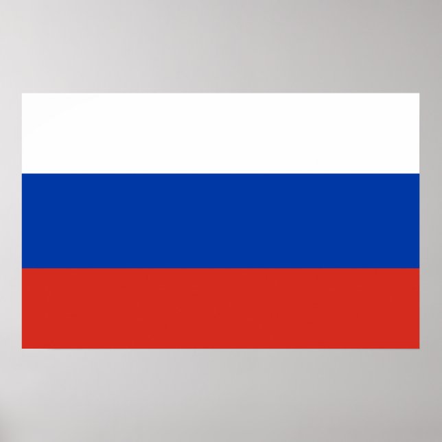 Póster Bandera nacional de Rusia (Frente)