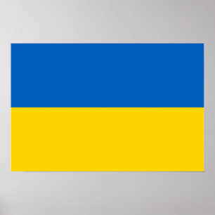 Póster Bandera Nacional de Ucrania
