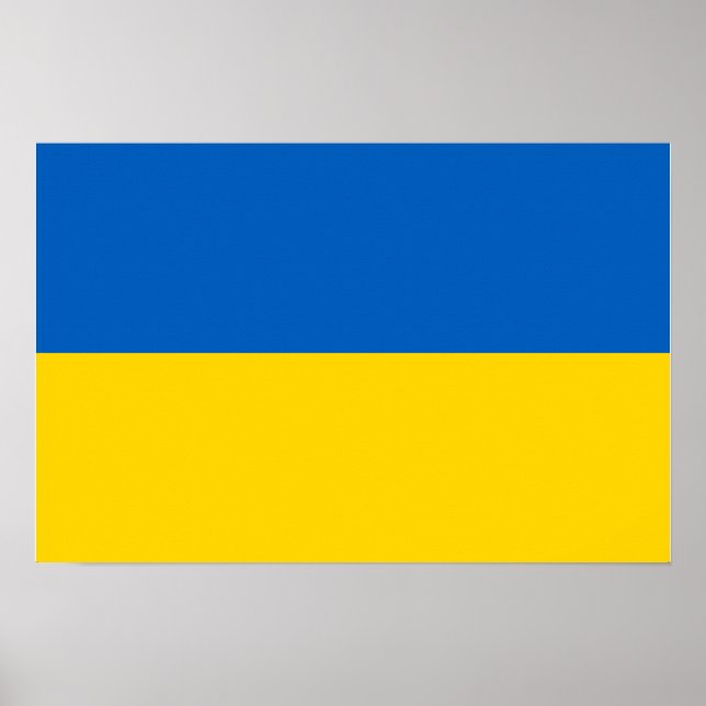 Póster Bandera Nacional de Ucrania (Frente)