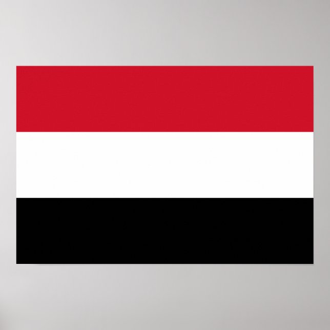 Póster Bandera nacional de Yemen (Frente)
