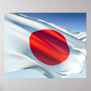 Póster Bandera nacional japonesa