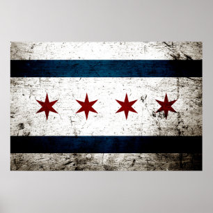 Póster Bandera negra de Chicago