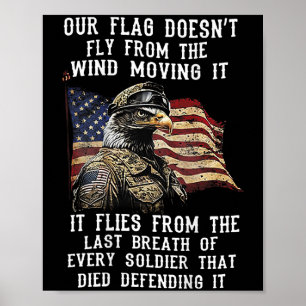 Póster Bandera no vuela del viento moviéndolo (en Ba