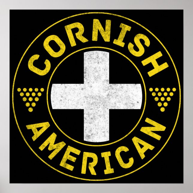 Póster Bandera norteamericana de Cornish (Frente)